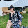 Long-sleeved swimsuit women's dress style one-piece conservative slimming Korean Instagram small chest gathering fashionable new 2022 swimming outfit details Picture